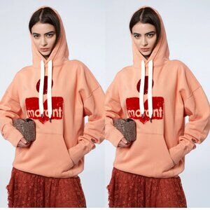 Isabel Marant Miley Drawstring Hoodie Sweatshirt Kangaroo Pocket